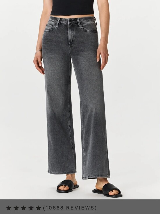 Quince Denim - 🖤 Quince Ultra-Soft High-Rise Wide Leg Jeans - Washed Black (Size 31)